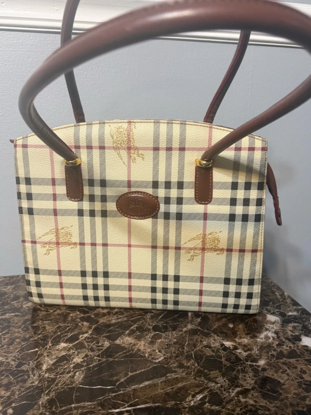 Vintage Burberry’s Haymarket Check Shoulder Bag 90s Nova Plaid Handbag - Picture 9 of 16